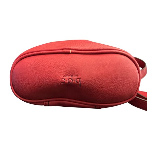 B.O.C. Red Faux Leather Crossbody Shoulder Bag Buckle Detail - Picture 5 of 9